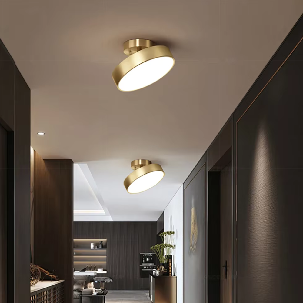LED Flush Mount Ceiling Fixture – Adjustable Light Temperature – Touch Switch – Metal & Acrylic – for Bedroom, Kitchen, Bath | Thomler