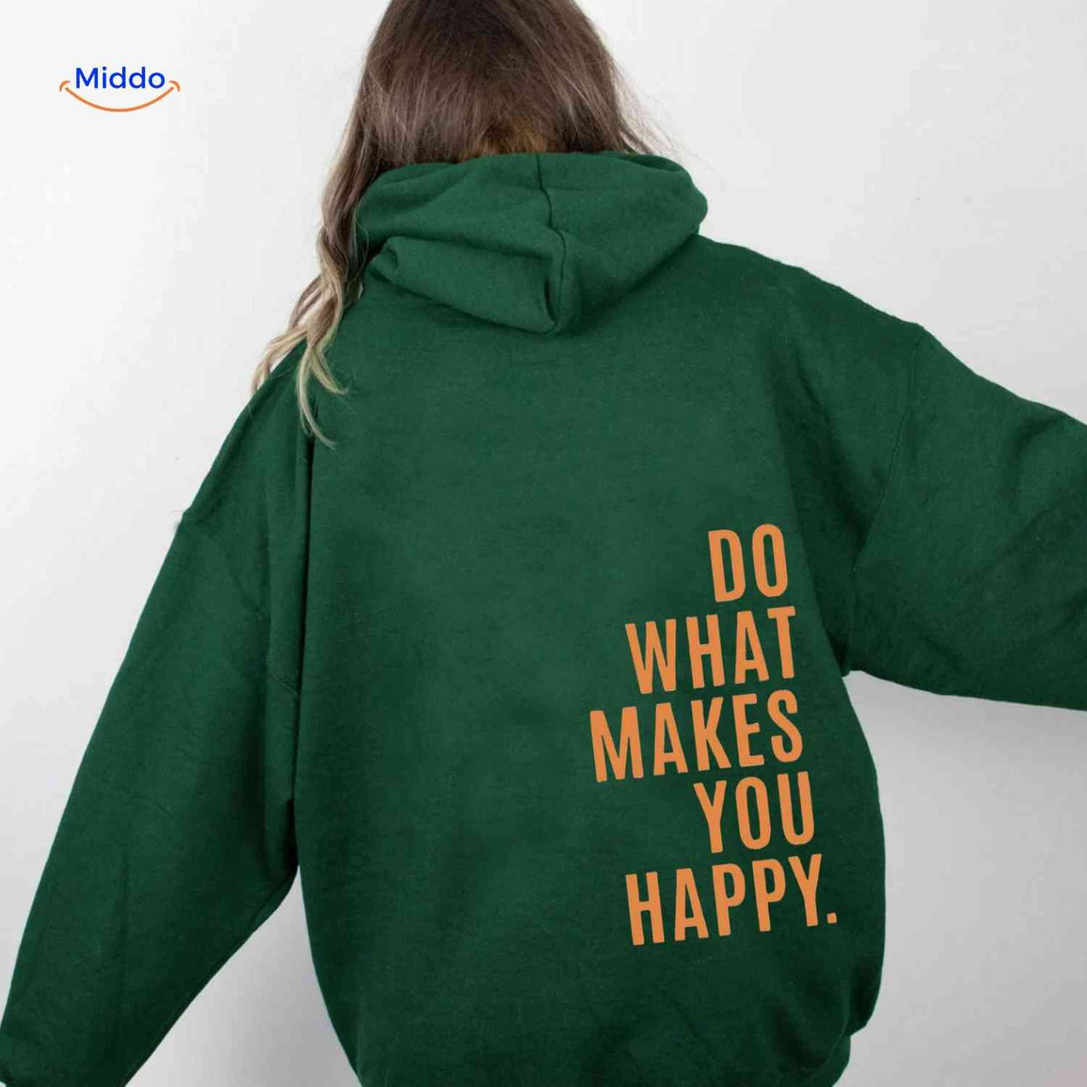 Relaxed-Fit Motivational Pullover Hoodie with Drop Shoulders – Soft Cotton Blend for Women | Thomler