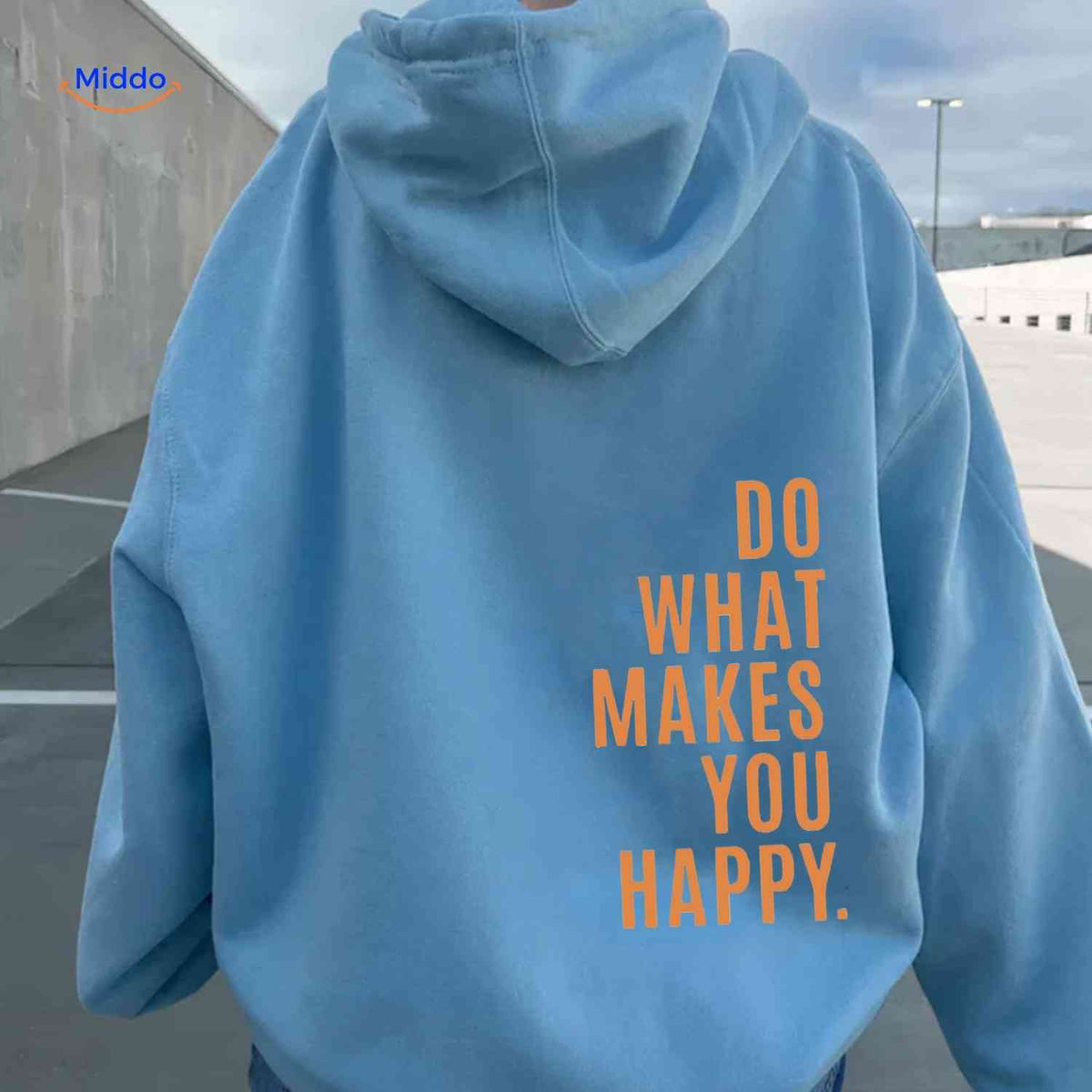 Relaxed-Fit Motivational Pullover Hoodie with Drop Shoulders – Soft Cotton Blend for Women | Thomler