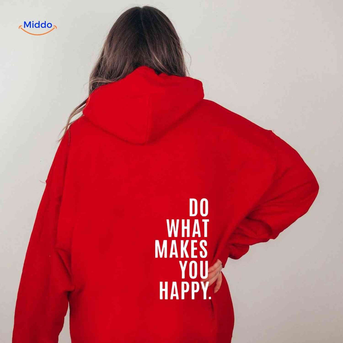 Relaxed-Fit Motivational Pullover Hoodie with Drop Shoulders – Soft Cotton Blend for Women | Thomler