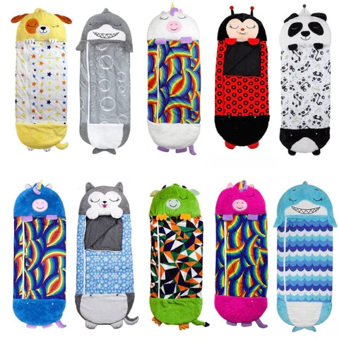 Animal Character Sleeping Bag for Kids – Plush Sleep Friend with Built-In Pillow for Sleepovers & Travel | Thomler
