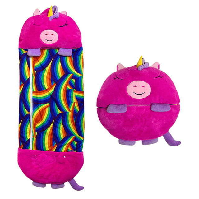 Animal Character Sleeping Bag for Kids – Plush Sleep Friend with Built-In Pillow for Sleepovers & Travel | Thomler