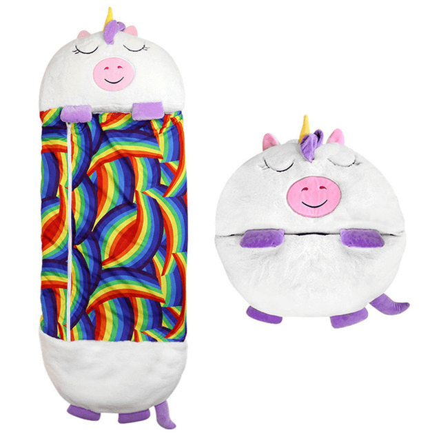 Animal Character Sleeping Bag for Kids – Plush Sleep Friend with Built-In Pillow for Sleepovers & Travel | Thomler