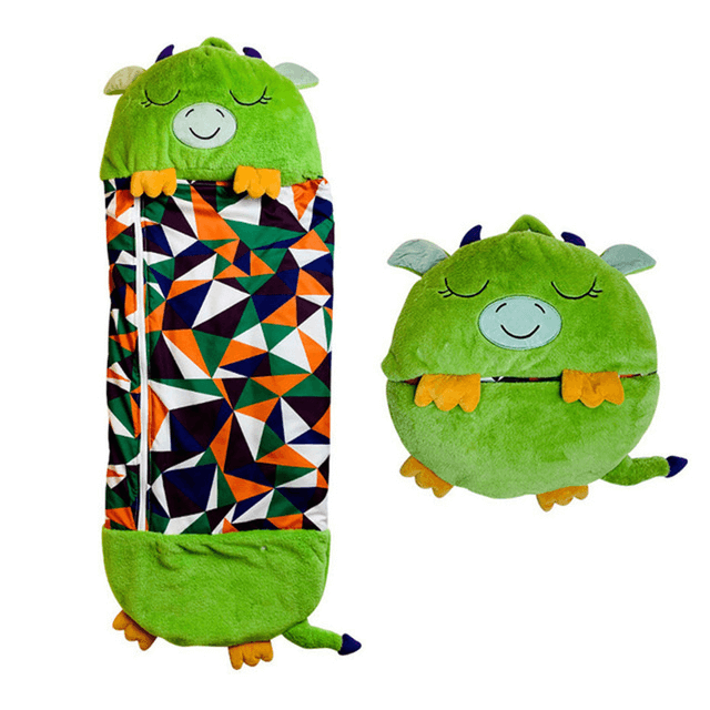 Animal Character Sleeping Bag for Kids – Plush Sleep Friend with Built-In Pillow for Sleepovers & Travel | Thomler