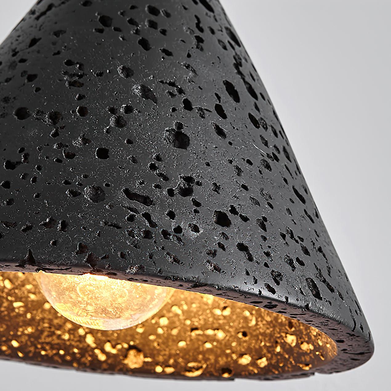 Stone Hanging Lamp E26 40W Natural Texture Overhead Light for Island Counter Breakfast Nook Focused Downlight | Thomler