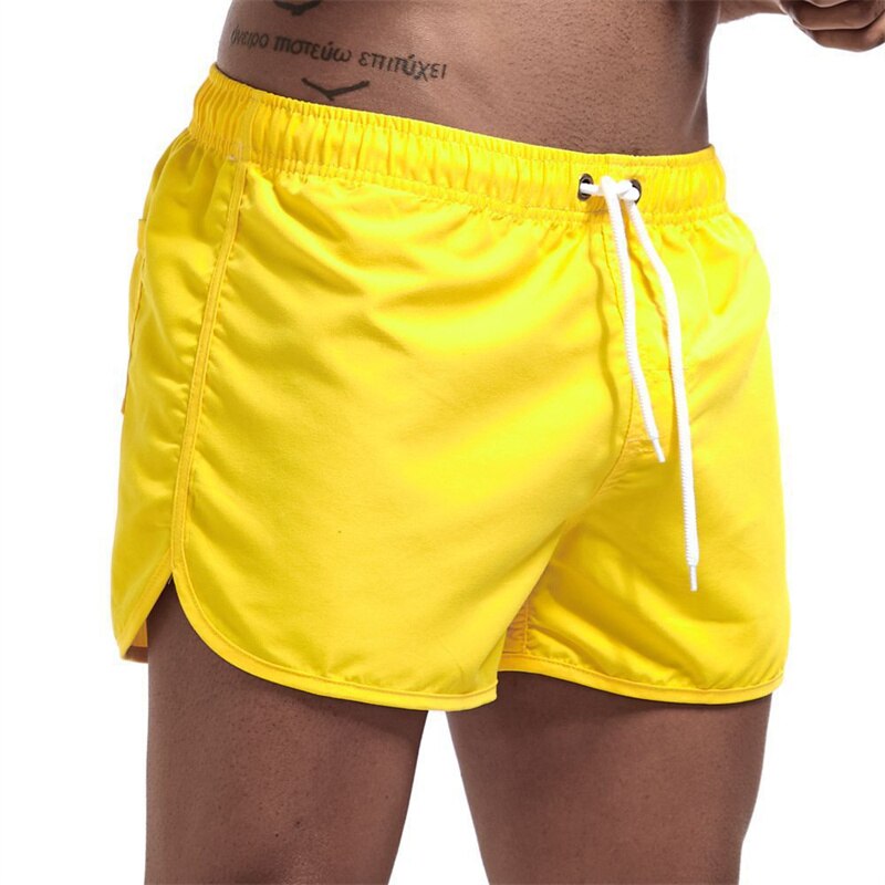 Men's Quick-Dry Swim Trunks with Drawstring & Back Pocket – Vibrant Colors for Beach & Pool | Thomler