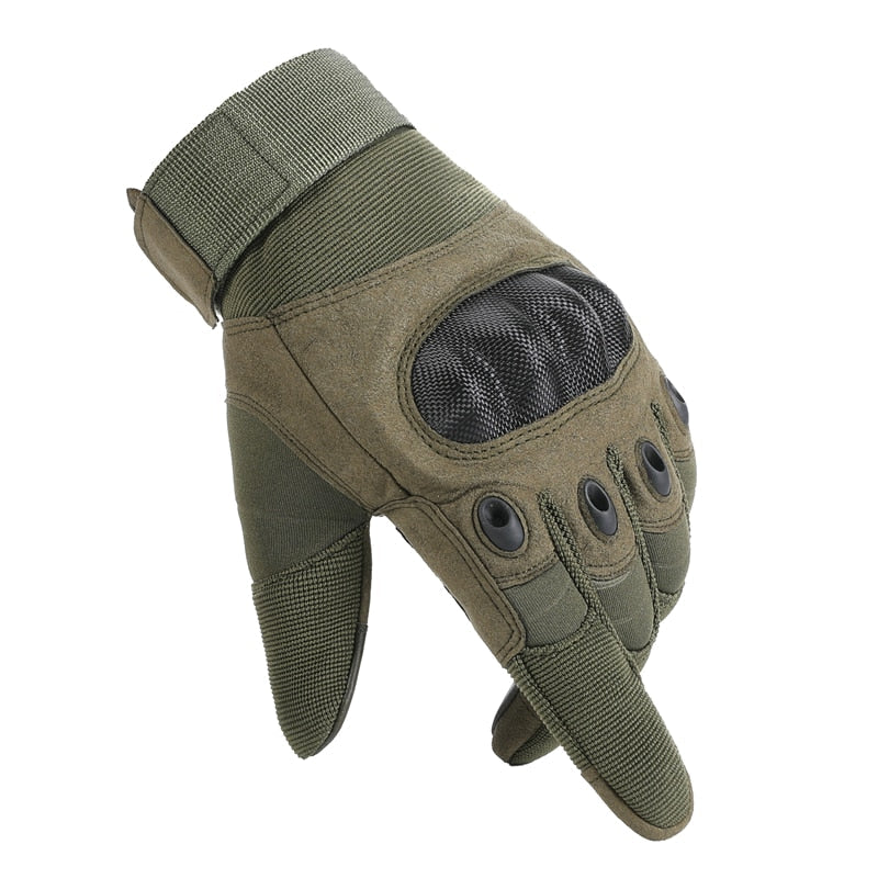 Tactical Touchscreen Gloves for Men – Full Finger Military Style Work Gloves with Adjustable Wrist Strap, Non-Slip Palm Padding for | Thomler