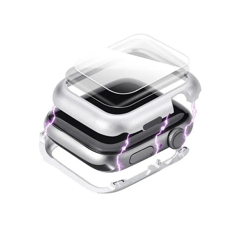 Reinforced Steel Watch Case with Tempered Glass Shield for Apple Watch Series 6/5/4 – 40mm & 44mm Protection | Thomler