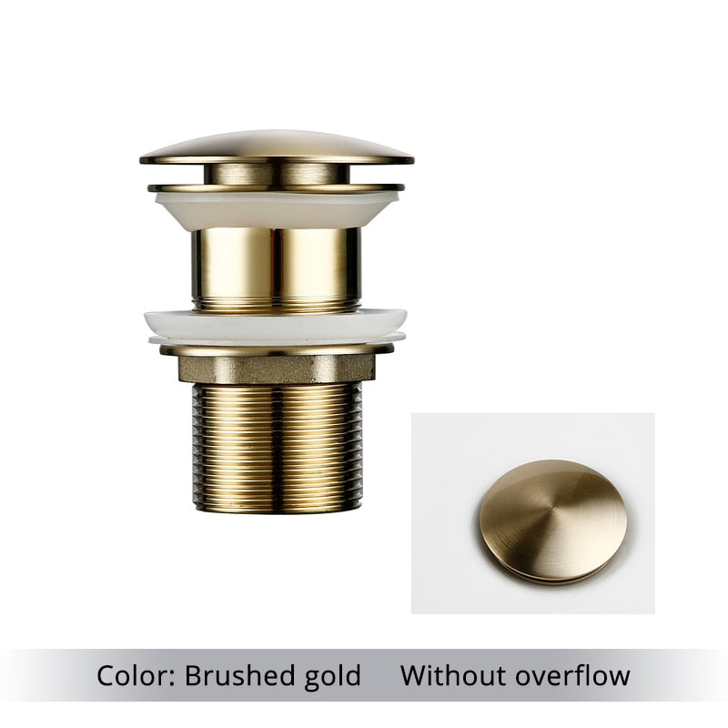 Vessel Sink Drain Assembly with Pop-Up Stopper for Modern Bathrooms – Overflow & Non-Overflow Configurations | Thomler