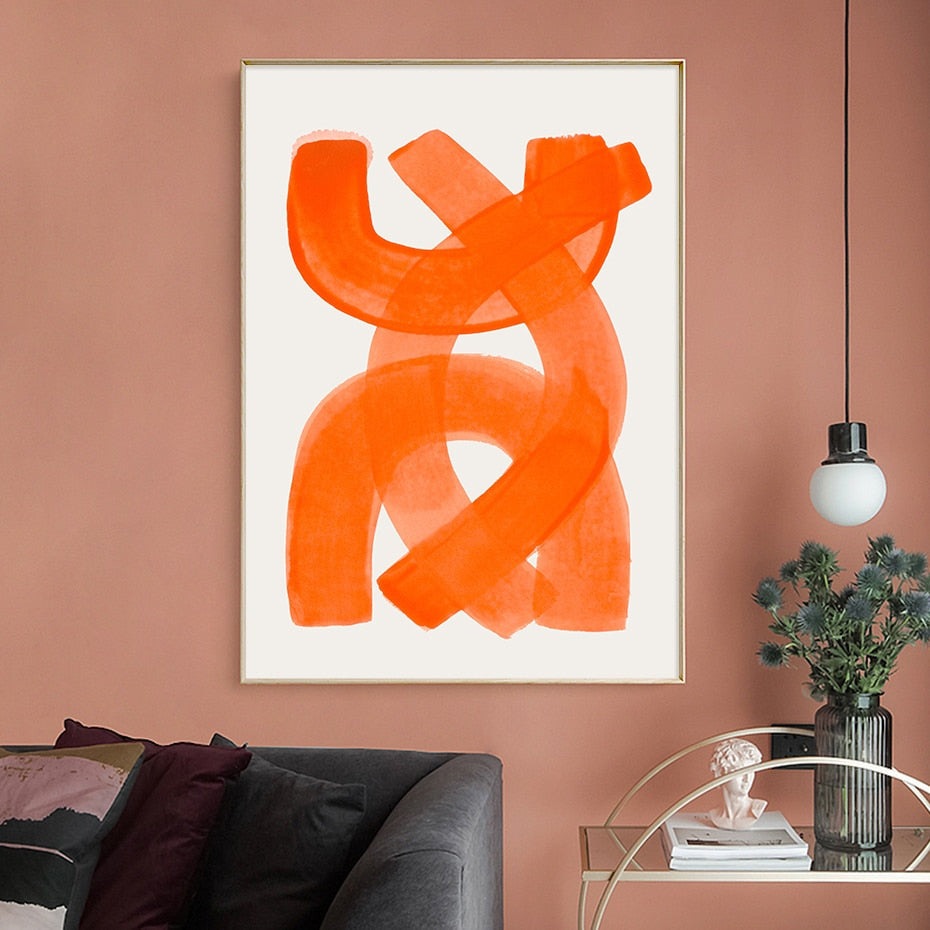 Retro Painterly Statement Art Print on Cotton Canvas | Thomler