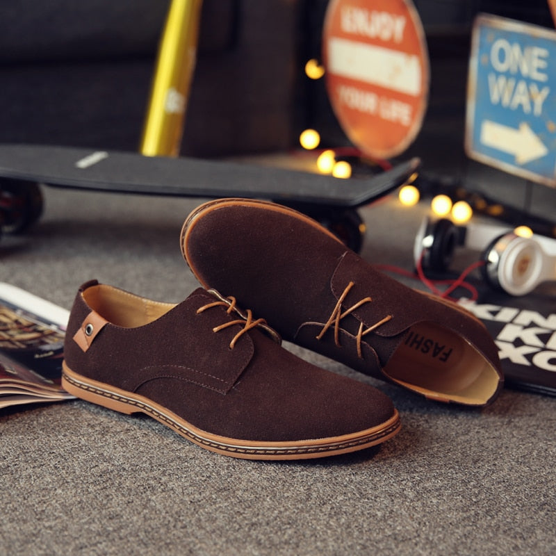 Men's Lace-Up Oxford Dress Shoes – Classic Leather Design for Work & Casual Wear, Versatile Formal Footwear | Thomler