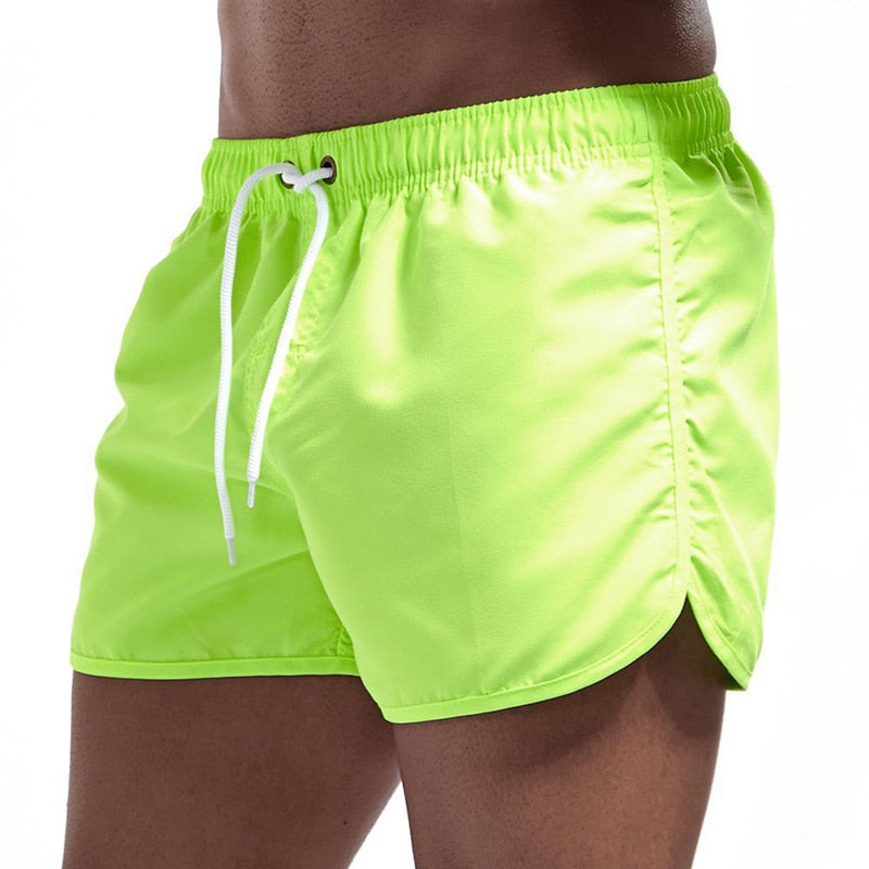 Men's Quick-Dry Swim Trunks with Drawstring & Back Pocket – Vibrant Colors for Beach & Pool | Thomler