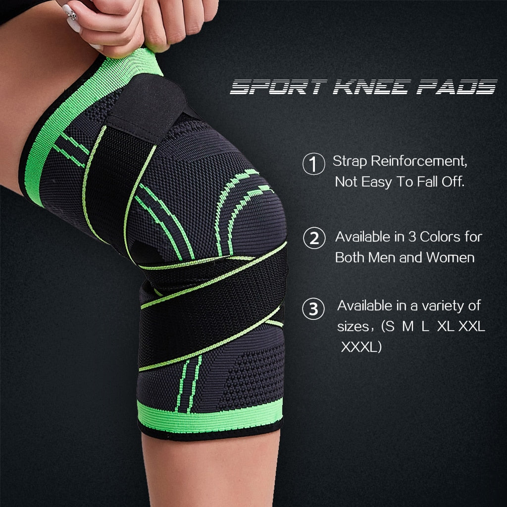 Knee Compression Sleeve with 360° Support Straps for Joint Pain Relief, Sports & Arthritis | Thomler