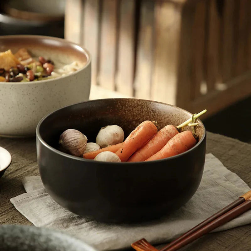 Ceramic Soup Bowl Set 7.9 in Durable Red Everyday Dining Serving Bowls 4-Piece | Thomler