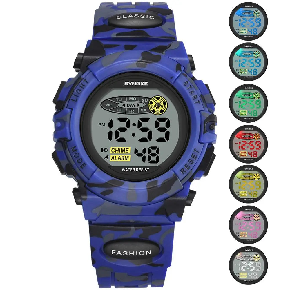 Kids Digital LED Sports Watch Waterproof Stopwatch Date Display Wristwatch for Boys Girls | Thomler
