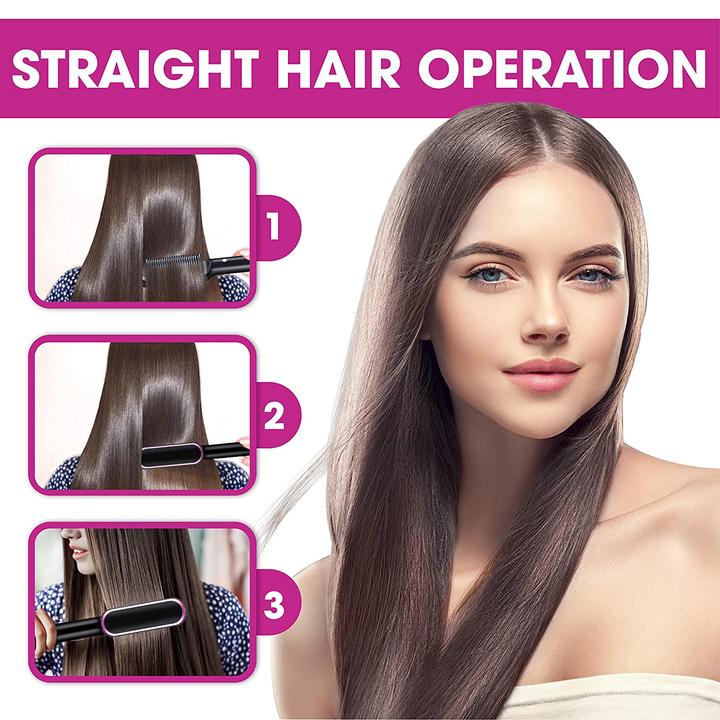 Heated Straightening Brush Comb for Silky Smooth Hair Styling with Ionic Technology 5 Heat Settings for All Hair Types Quick Salon Results | Thomler