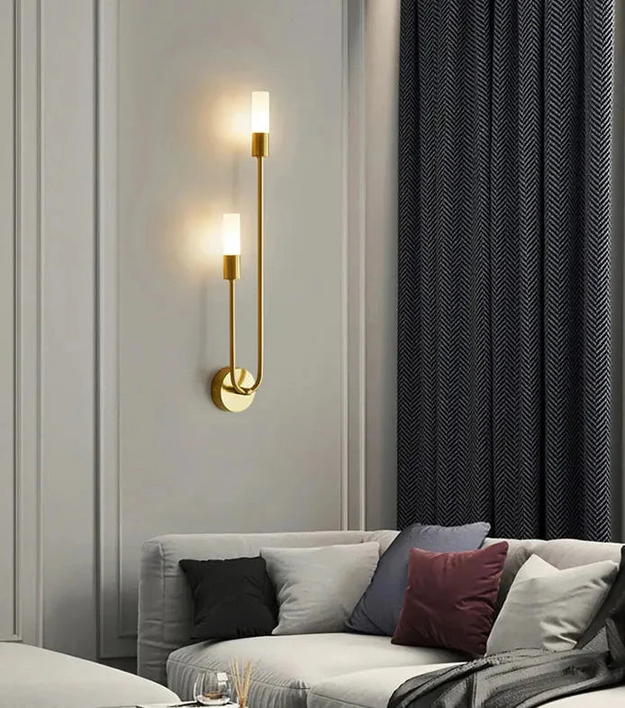 Contemporary Metal Wall Sconce Dual-Direction Lighting Fixture Hardwired Uplight & Downlight for Hallway Bedroom Living Room | Thomler