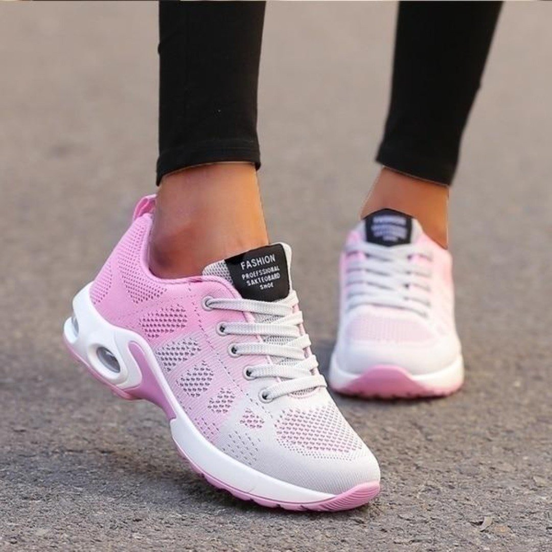 Cushioned Orthopedic Walking Sneakers for Women – Shock-Absorbing Arch Support Trainers with Elevated Heel | Thomler