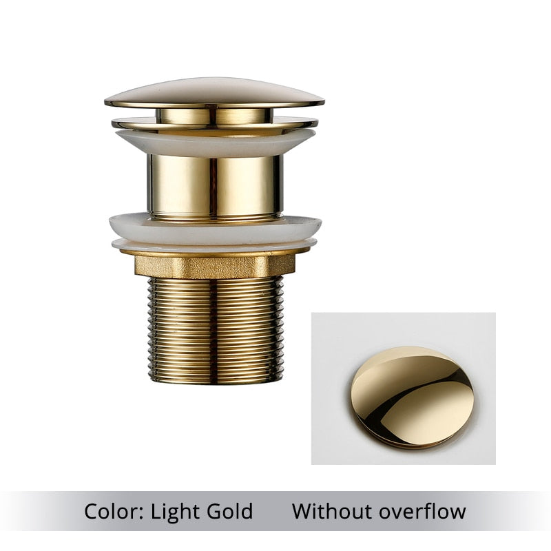 Vessel Sink Drain Assembly with Pop-Up Stopper for Modern Bathrooms – Overflow & Non-Overflow Configurations | Thomler