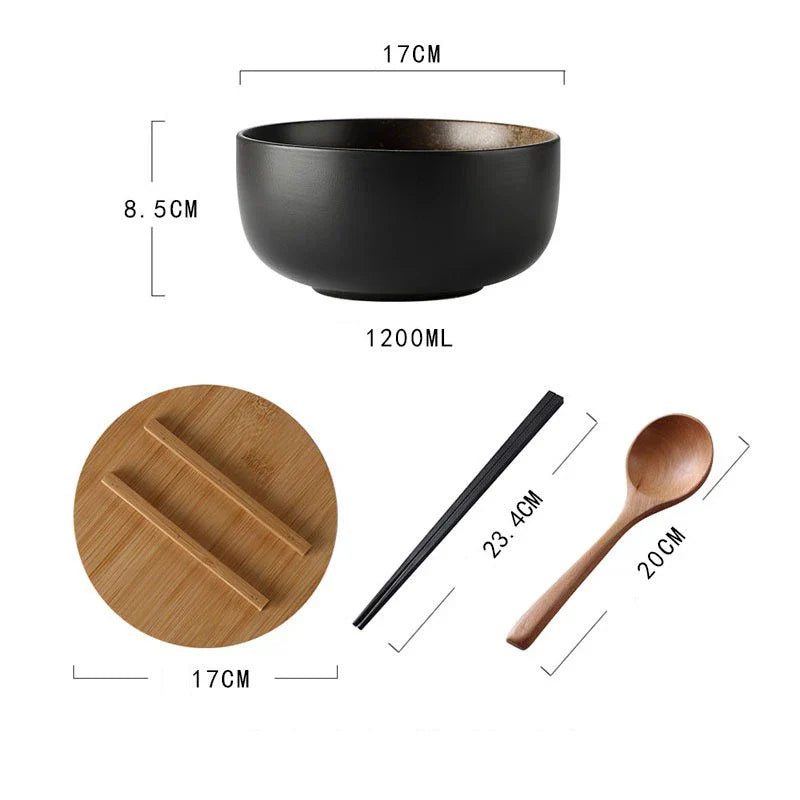 Ceramic Soup Bowl Set 7.9 in Durable Red Everyday Dining Serving Bowls 4-Piece | Thomler