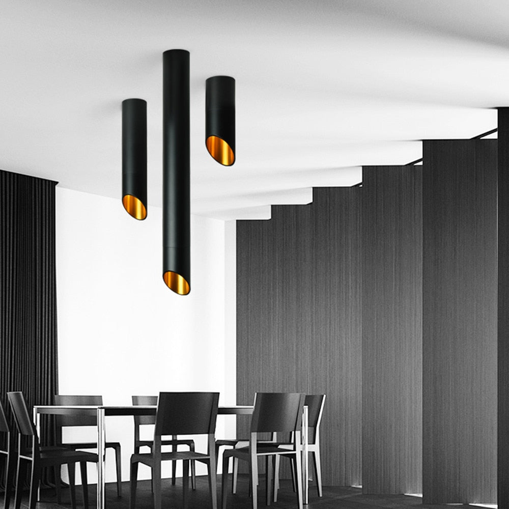 Copper-Accent Cylinder Downlight – Adjustable LED Ceiling Spotlight for Contemporary Home & Office | Thomler