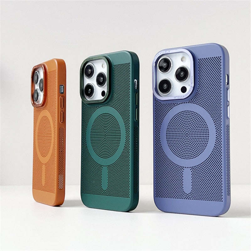 Cooling iPhone Case with MagSafe – Raised Edge Protection for Camera & Screen – Shock-Absorbing TPU Design for Daily Use | Thomler