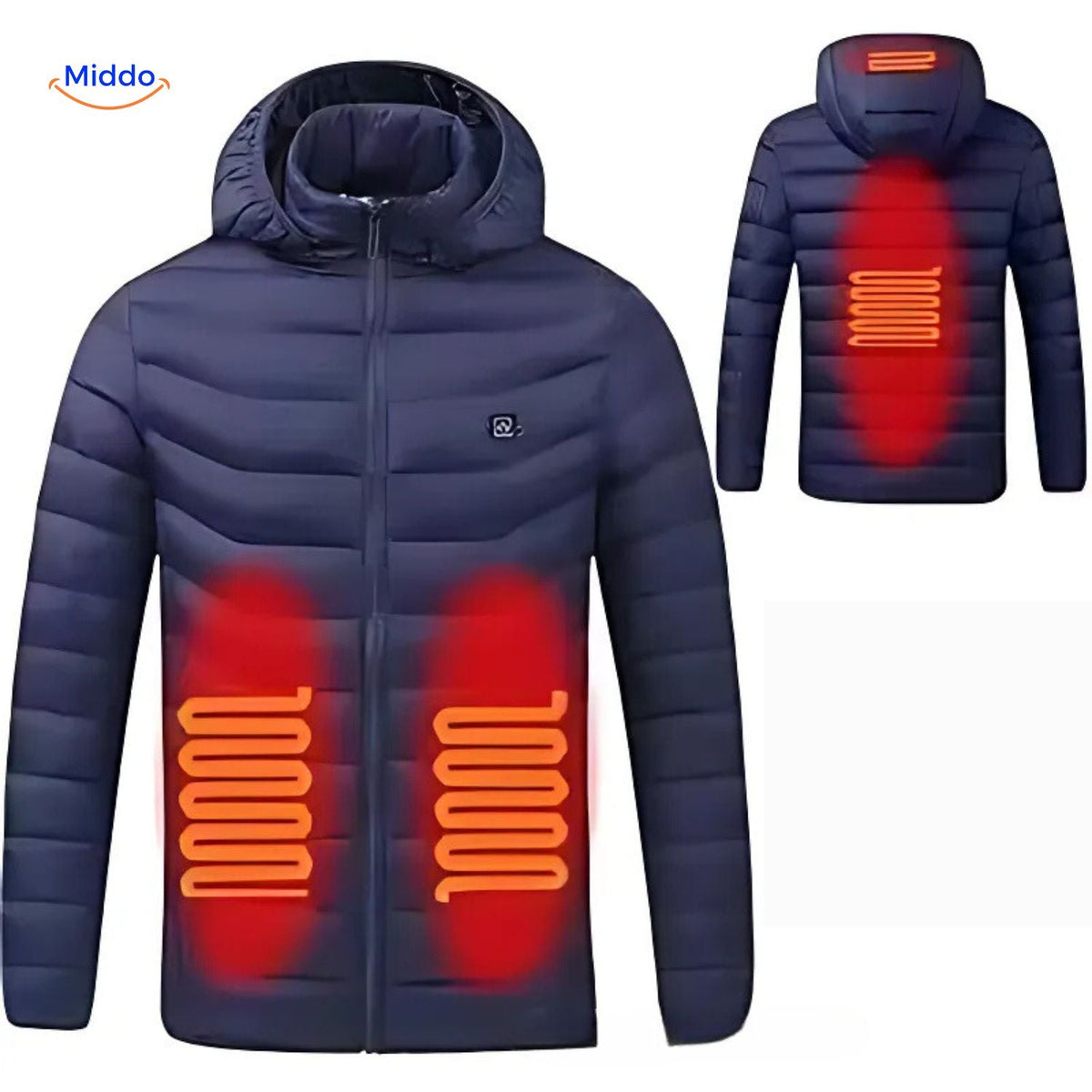 USB Heated Jacket with Tailored Silhouette and Zipper Design for Cold Weather Wear | Thomler