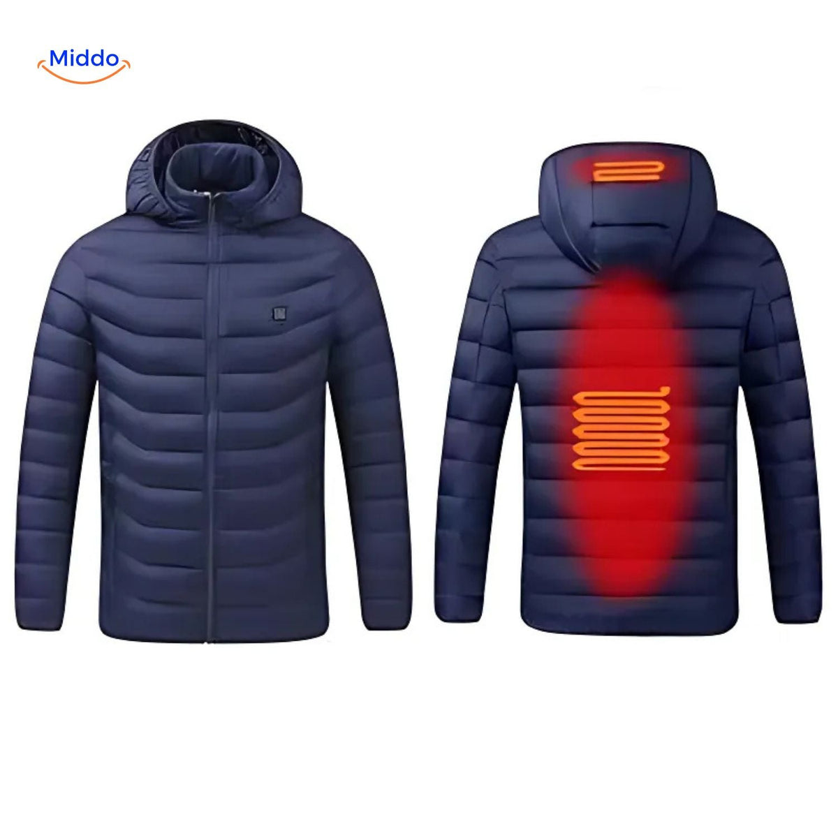 USB Heated Jacket with Tailored Silhouette and Zipper Design for Cold Weather Wear | Thomler