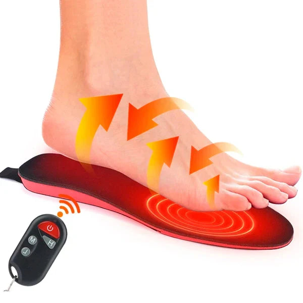 Remote-Control Heated Shoe Insoles, Rechargeable Foot Warmers for Winter | Thomler