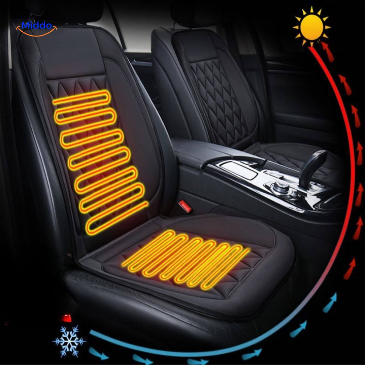 12V Heated Car Seat Cushion Pad – Portable Warmth for Vehicle, Office & Home | Thomler