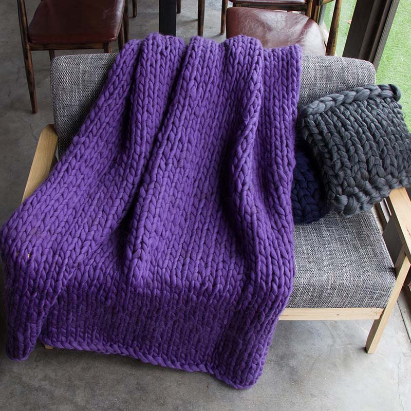 Chunky Cable Knit Throw Blanket – Soft Textured Couch Cover for Sofa, Bed & Chair – Modern Home Decor Accent | Thomler