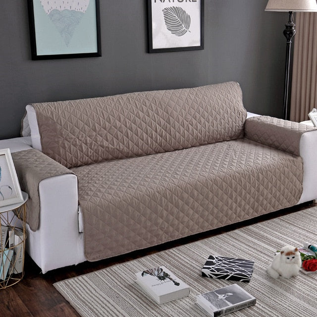 Sofa Cover Quilted Polyester Water Repellent Anti Slip Living Room Pet Protection Throw Protector | Thomler