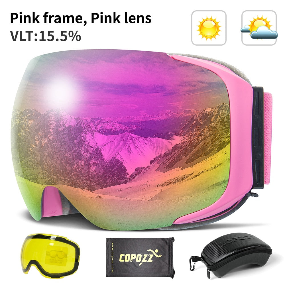 Snow Sport Goggles with UV Protection and Anti-Fog Magnetic Lens System for Skiing and Snowboarding | Thomler