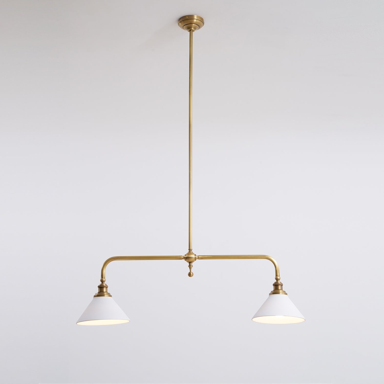 Pendant Light Aluminum Ceramic 40 in Adjustable Dining Table Island Hanging Ceiling Lamp White Modern Minimalist Lighting | Thomler