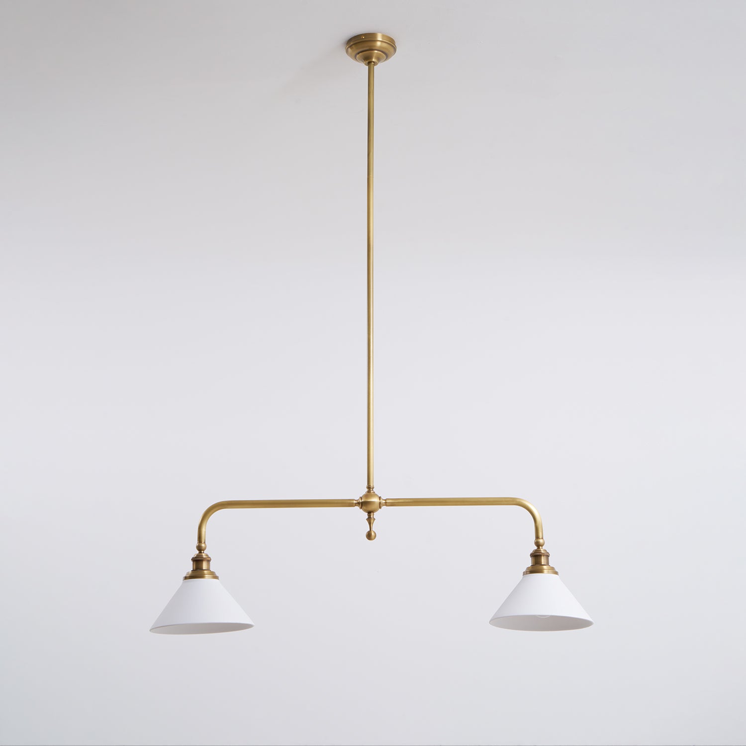 Pendant Light Aluminum Ceramic 40 in Adjustable Dining Table Island Hanging Ceiling Lamp White Modern Minimalist Lighting | Thomler