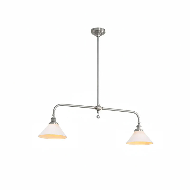Pendant Light Aluminum Ceramic 40 in Adjustable Dining Table Island Hanging Ceiling Lamp White Modern Minimalist Lighting | Thomler
