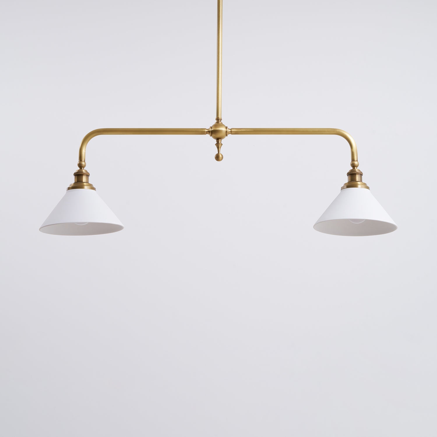 Pendant Light Aluminum Ceramic 40 in Adjustable Dining Table Island Hanging Ceiling Lamp White Modern Minimalist Lighting | Thomler