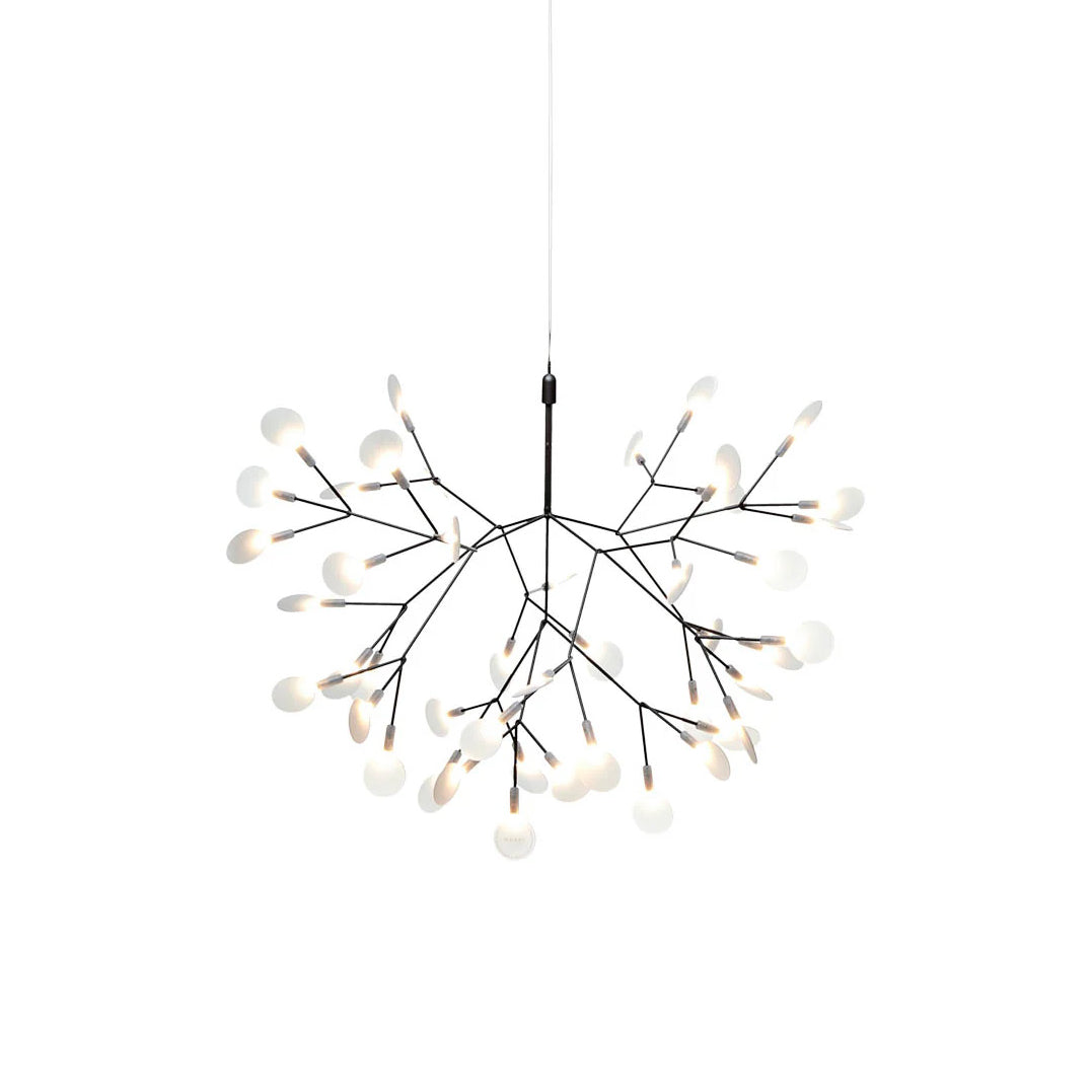 Chandelier Metal Acrylic LED 150.0 cm White Dining Room Sculptural Branch Ceiling Light Fixture | Thomler