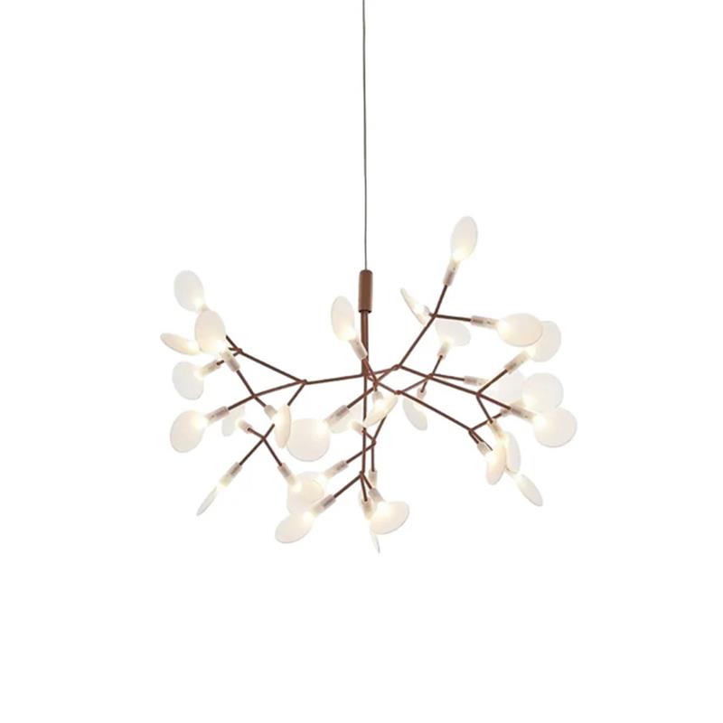 Chandelier Metal Acrylic LED 150.0 cm White Dining Room Sculptural Branch Ceiling Light Fixture | Thomler