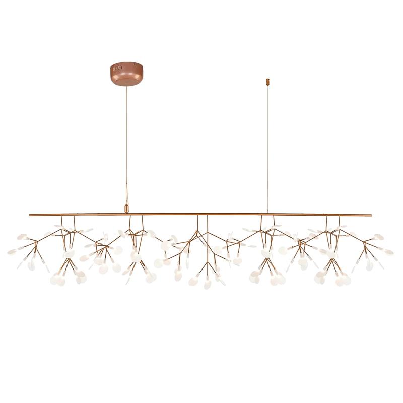 Chandelier Metal Acrylic LED 150.0 cm White Dining Room Sculptural Branch Ceiling Light Fixture | Thomler