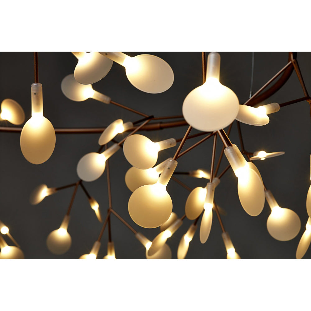 Chandelier Metal Acrylic LED 150.0 cm White Dining Room Sculptural Branch Ceiling Light Fixture | Thomler