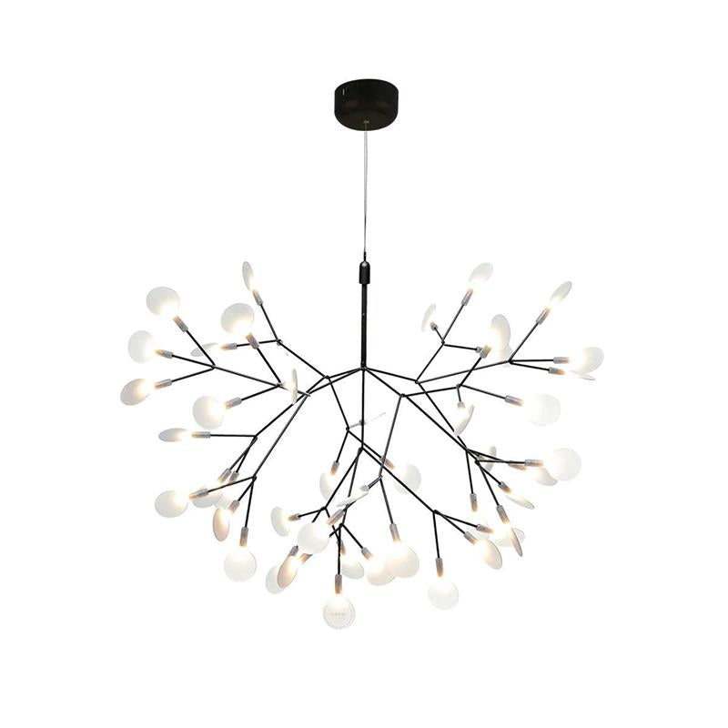 Chandelier Metal Acrylic LED 150.0 cm White Dining Room Sculptural Branch Ceiling Light Fixture | Thomler