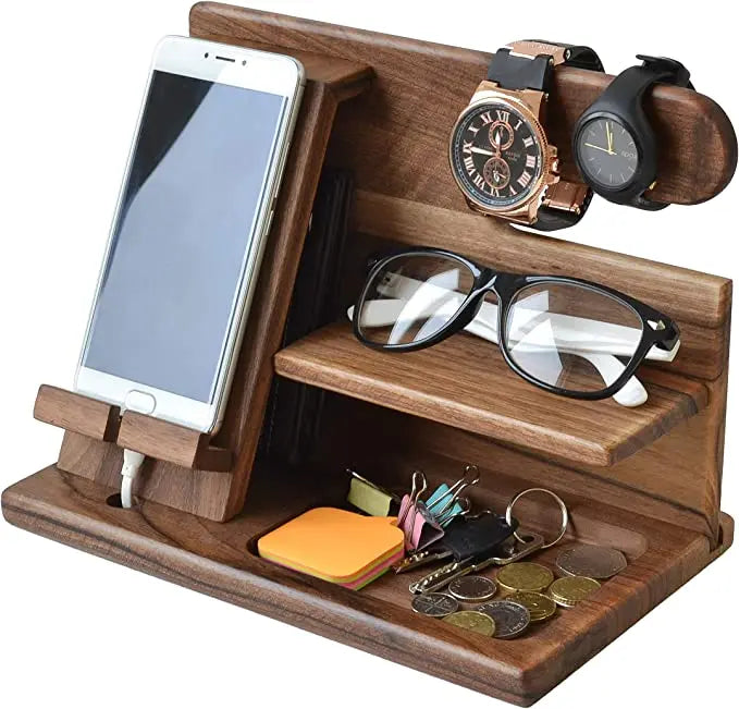 Desktop Caddy with Phone Dock and Accessory Compartments for Office Organization | Thomler