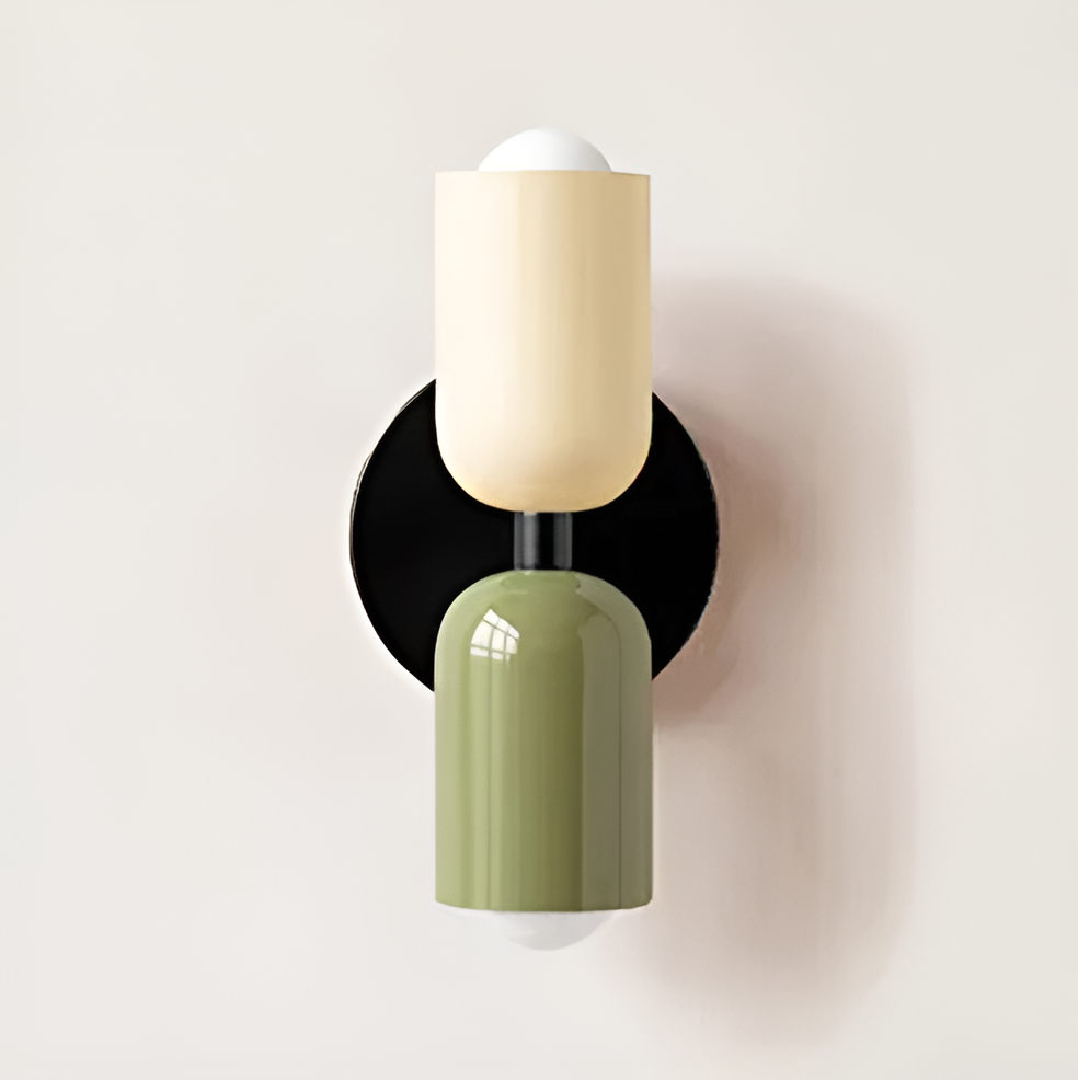Wall Lamp Metal Plastic 12.0 cm Double Sided Beige Red Bedroom Hallway LED Lighting Modern Indoor Sconce | Thomler