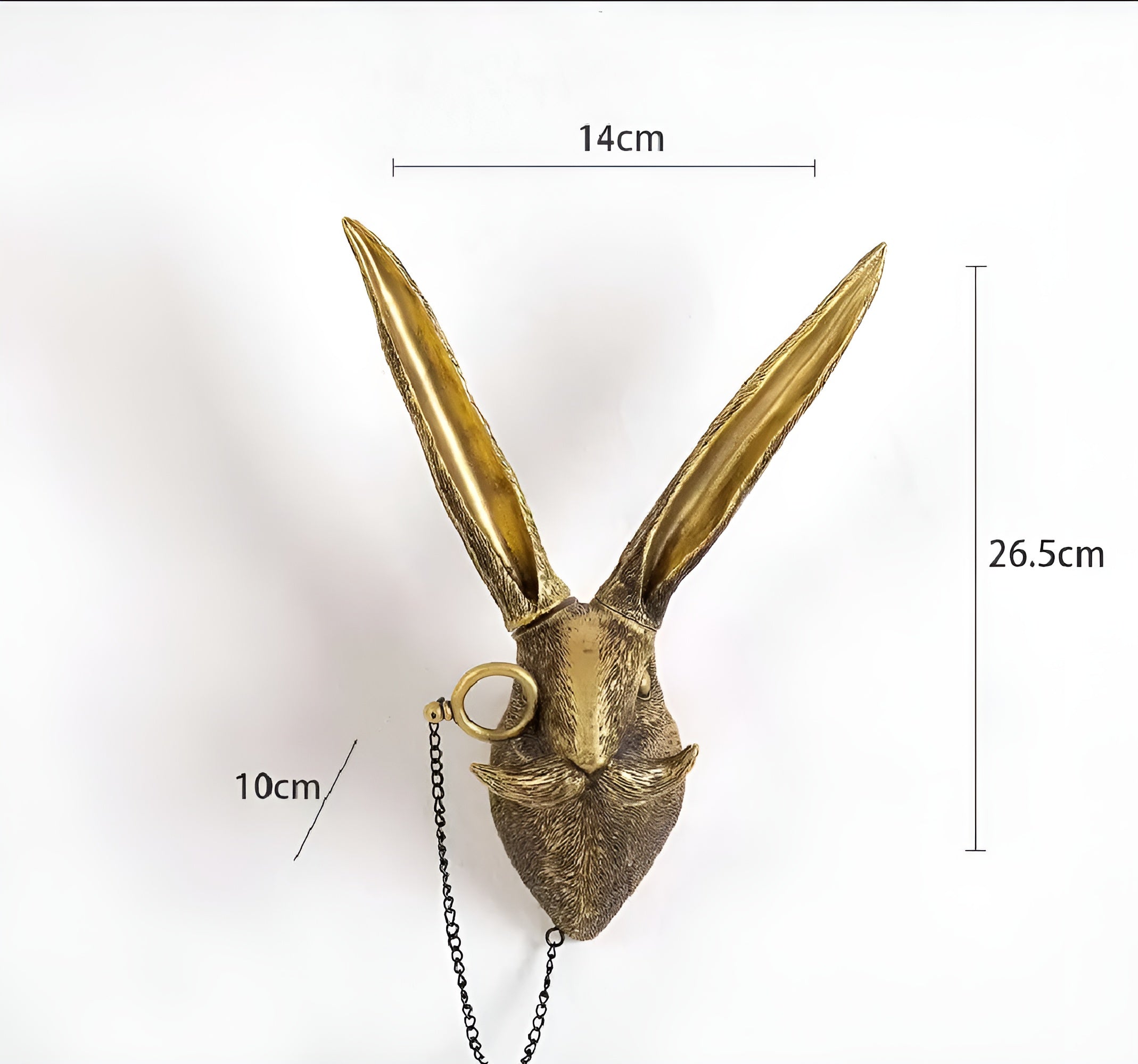 Animal Head Wall Hook Resin Decorative Hanger for Keys Coats Bags Entryway Bedroom Handcrafted Bronze Brass Wildlife Accent Organizer Home | Thomler