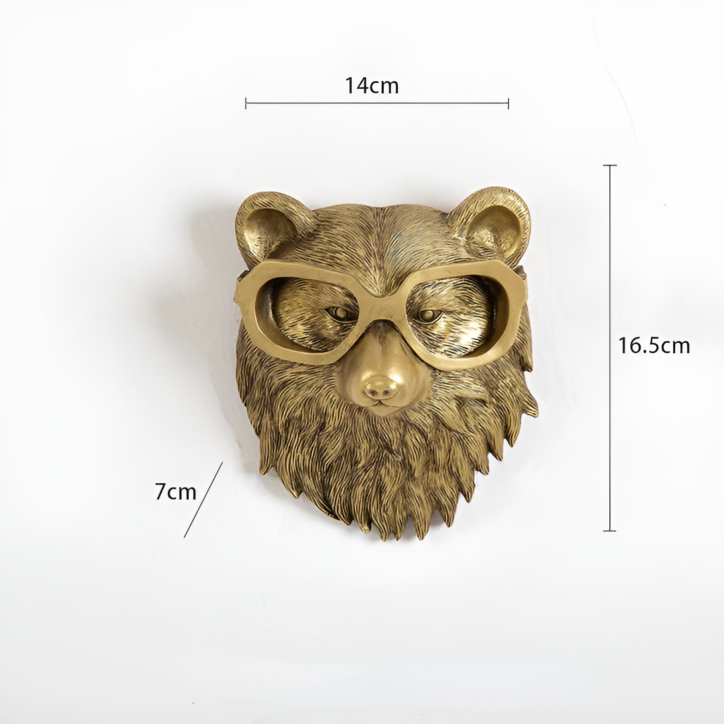Animal Head Wall Hook Resin Decorative Hanger for Keys Coats Bags Entryway Bedroom Handcrafted Bronze Brass Wildlife Accent Organizer Home | Thomler