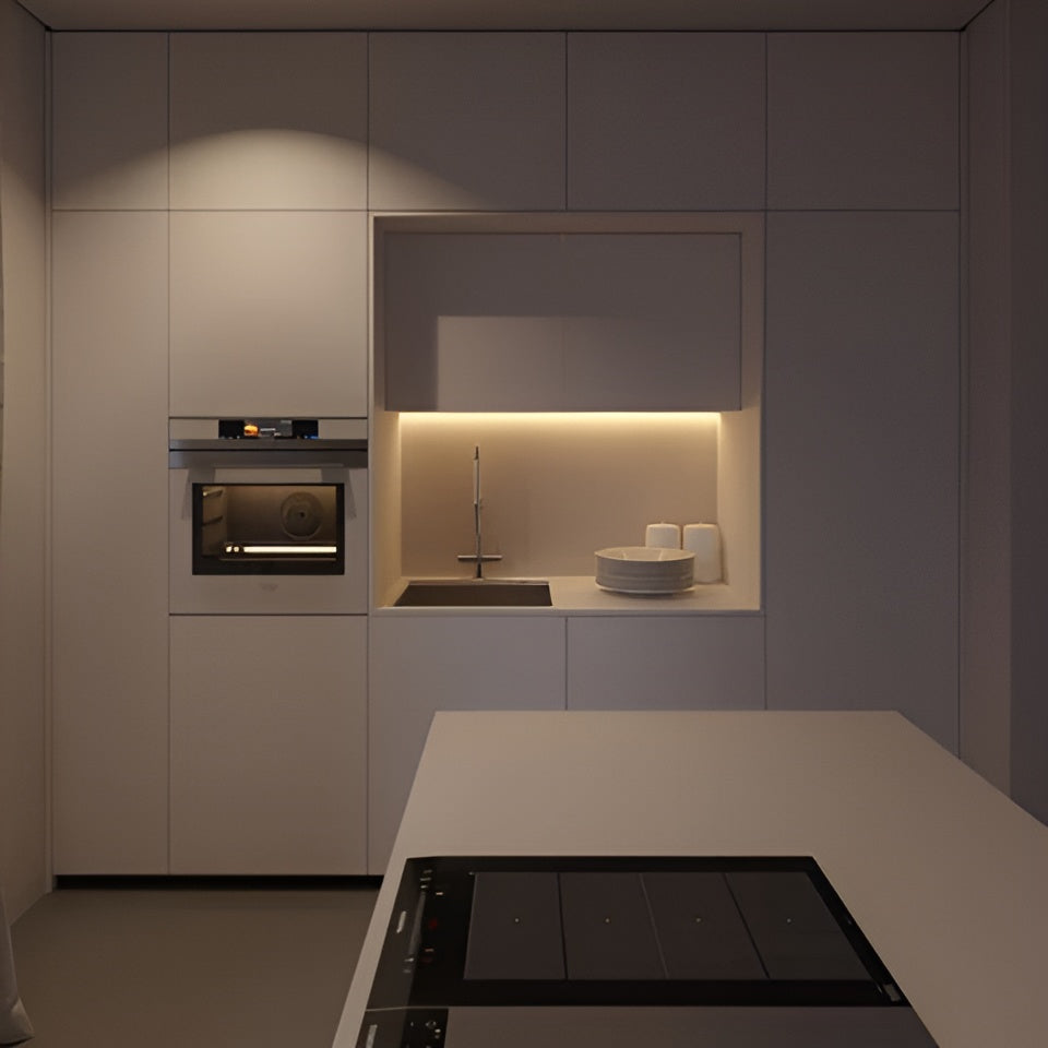 Cabinet Light Aluminium 40.0 cm White Motion Sensor Wardrobe Kitchen Under Cabinet Rechargeable LED Wireless Lighting | Thomler