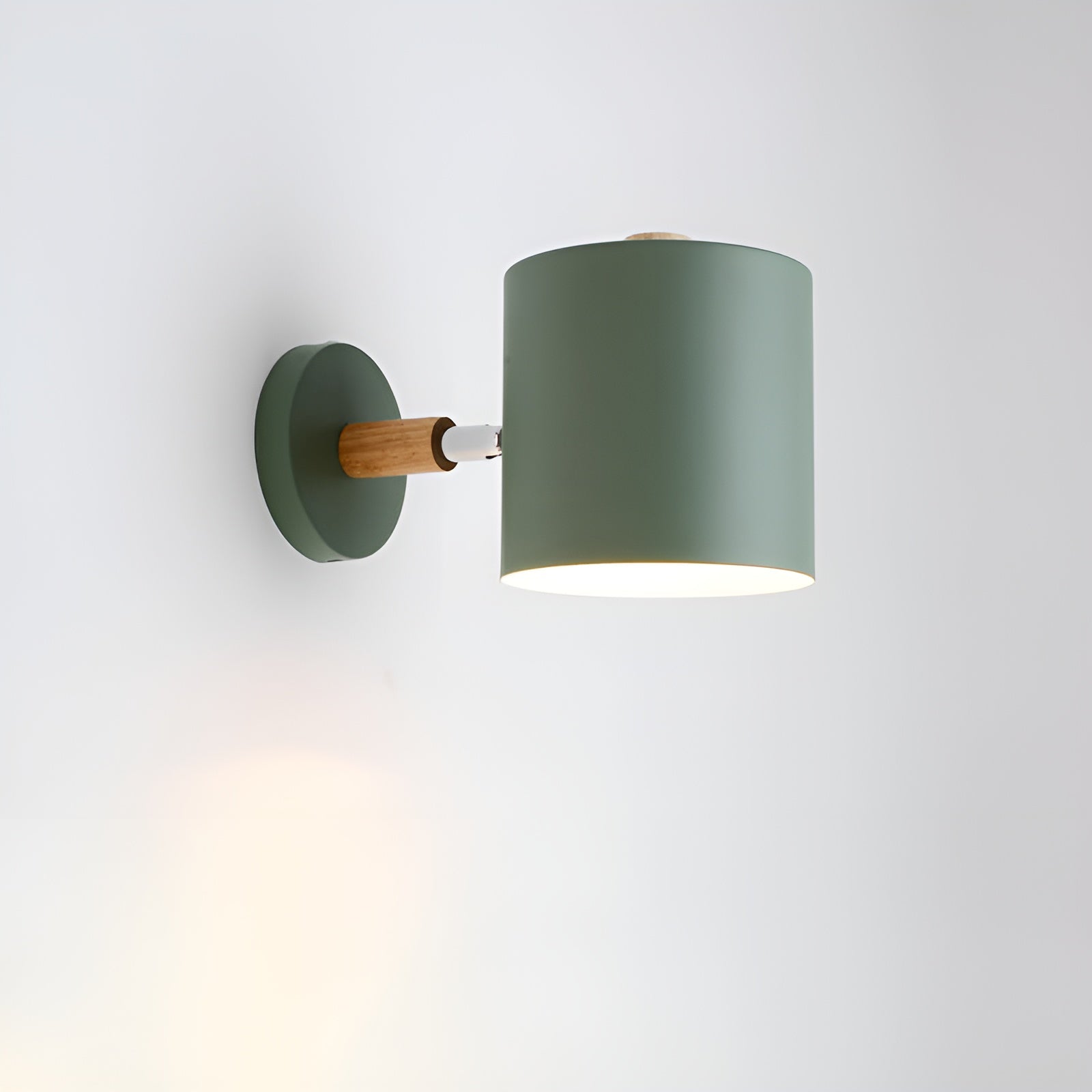 Wall Lamp Metal Wood 13.0 cm Pink Bedroom Bedside Adjustable Reading Light Scandinavian Indoor Lighting | Thomler