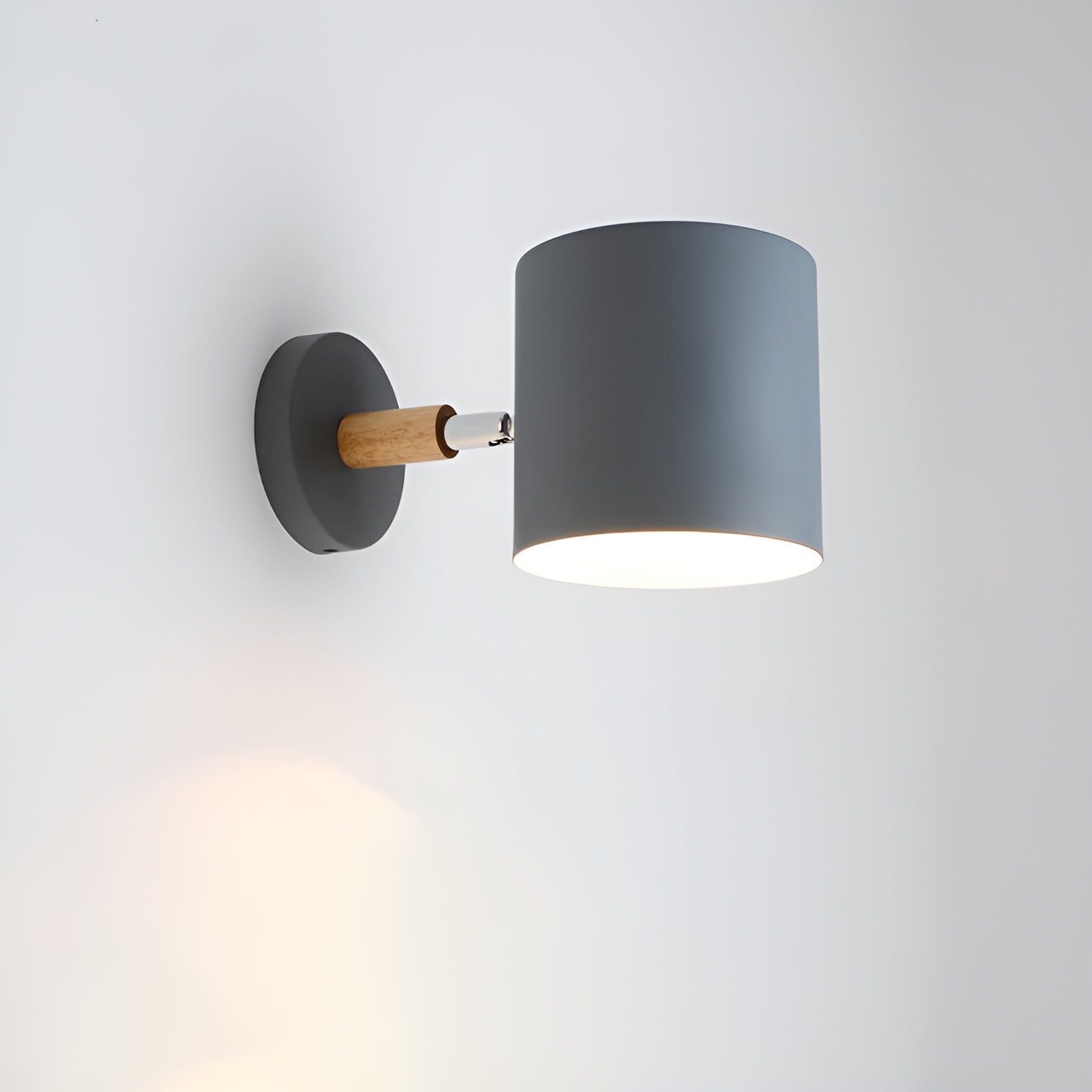 Wall Lamp Metal Wood 13.0 cm Pink Bedroom Bedside Adjustable Reading Light Scandinavian Indoor Lighting | Thomler