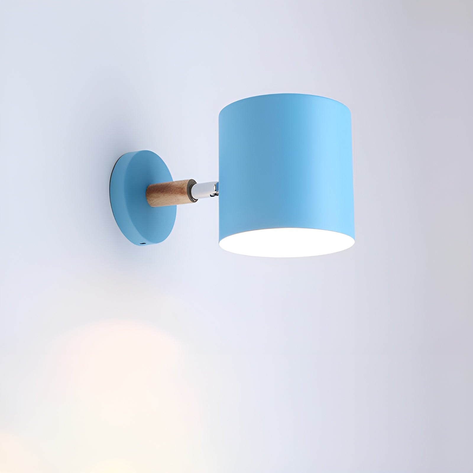 Wall Lamp Metal Wood 13.0 cm Pink Bedroom Bedside Adjustable Reading Light Scandinavian Indoor Lighting | Thomler